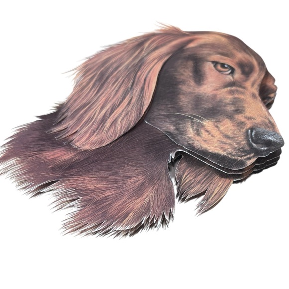 Irish Setter Dog 3D Print Signed By Artist Robert J. May Wooden Frame 9 X 11.5 - Picture 6 of 11